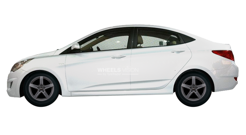 Factory wheels and tyres sizes Hyundai Accent IV Sedan (2010 - 2025)