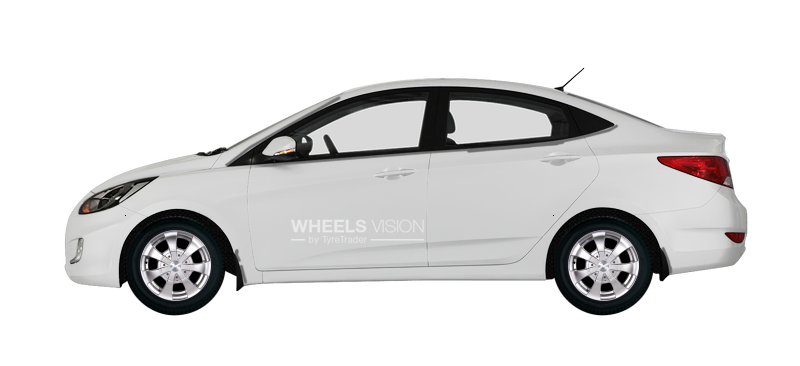 Factory wheels and tyres sizes Hyundai Solaris I Sedan (2011 - 2025)