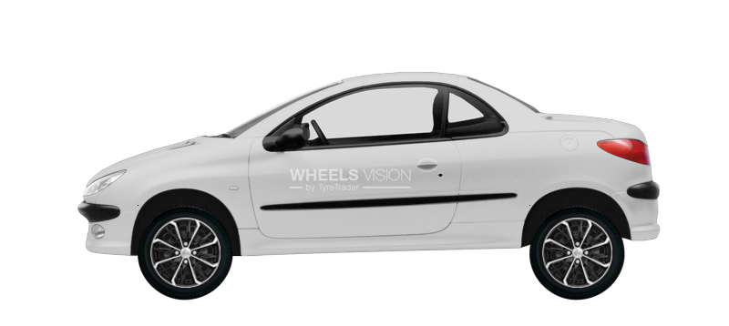 Factory wheels and tyres sizes Peugeot 206  Cabriolet (2000 - 2010)